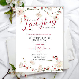 Convite Tudo em um pequeno Chá de código QR Ladybug