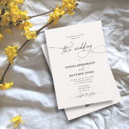 Convite Tudo Em Um Script Elegante Clássico Casamento Marf