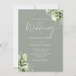 Convite Tudo Em Um Verde Oliva Fotografia Casamento Verde