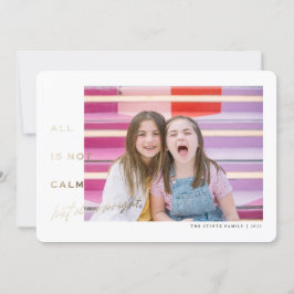 Convite Tudo Está Brilhante Colorido Foil Engraçado Natal