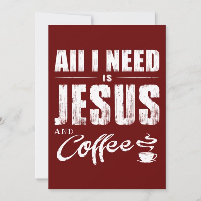 Convite Tudo o que preciso é Jesus e Café (Frente)