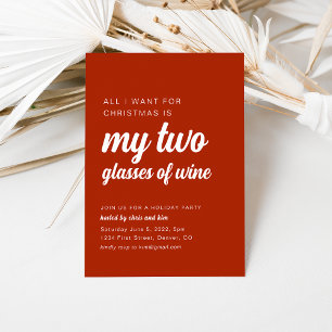 Convite Tudo o que quero para a festa de Natal Engraçado C