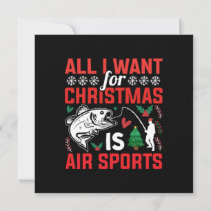 Convite Tudo o que Quero para o Natal é Esportes Aéreos