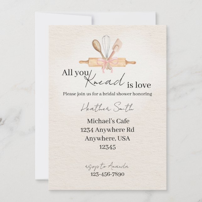 Convite Tudo o que você precisa é amor (Frente)