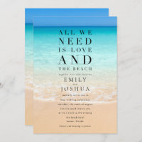 Tudo que precisamos é amor e o casamento da praia