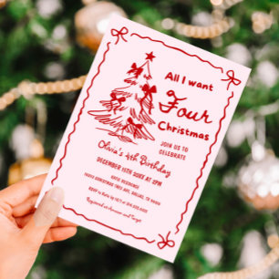 Convite Tudo Que Quero Para O Natal Menina Festa De Aniver