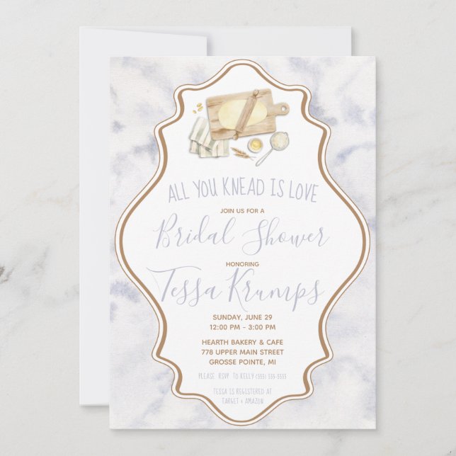 Convite Tudo que você conhece é Chá de panela de pastelari (Frente)