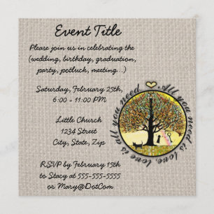 Convite Tudo que você precisa é árvore de amor de vida 