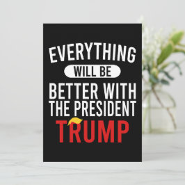 Convite Tudo Será Melhor Com O Presidente Trump