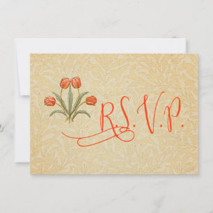 Convite Tulip de Casamento Personalizável de Coral de Pla