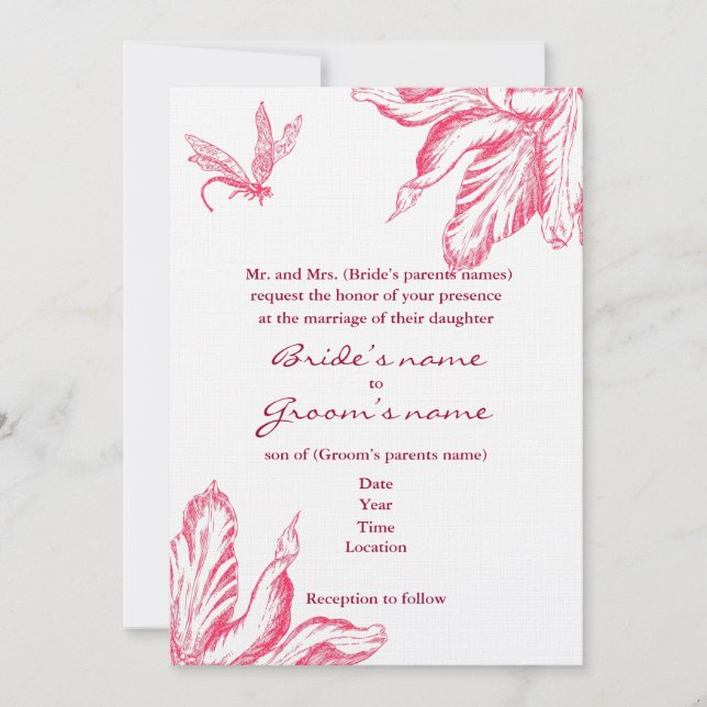 Convite Tulip Retro (Frente)