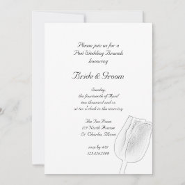 Convite Tulip Sketch Primavera Posta Casamento Brunch Conv