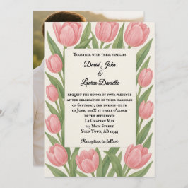Convite Tulip Together Photo Wedding Invitation