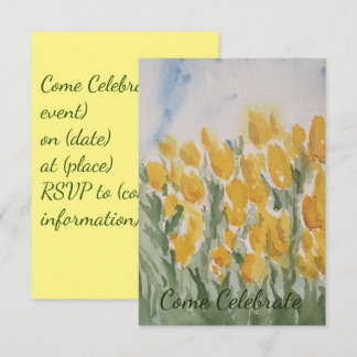 Convite Tulipa Amarela