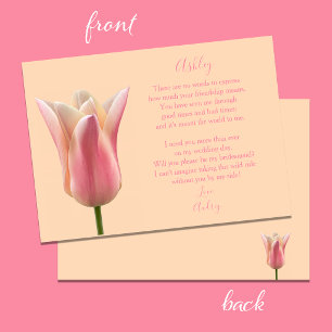 Convite Tulipa Dama de Honra Poema Proposta Você Será Minh