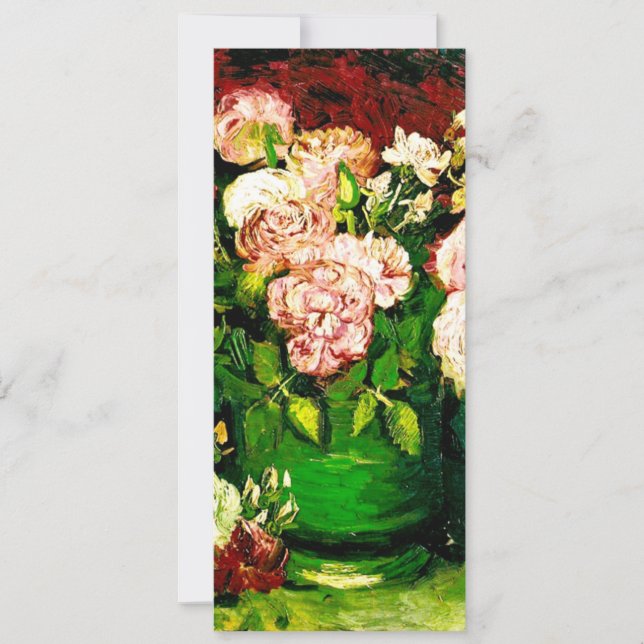Convite Tulipas de Van Gogh e Rosas (Frente)