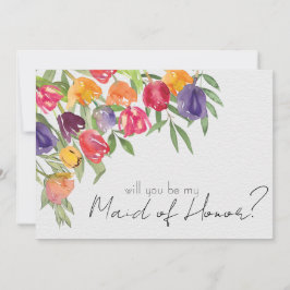 Convite Tulipas e Verduras Brilhantes Proposta de Festa de