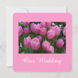 Convite Tulipas-flores, lindas, cor-de-rosa