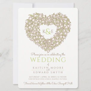 Convite Tulipas primavera de creme atraindo casamento de c