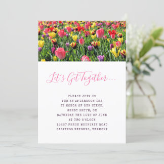 Convite Tulipas Primavera Fling