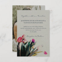Tulipas românticas aquarela com casamento fotográf