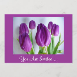 Convite Tulipas Roxas