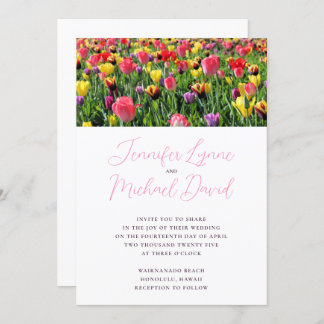 Convite Tulips Spring Wedding