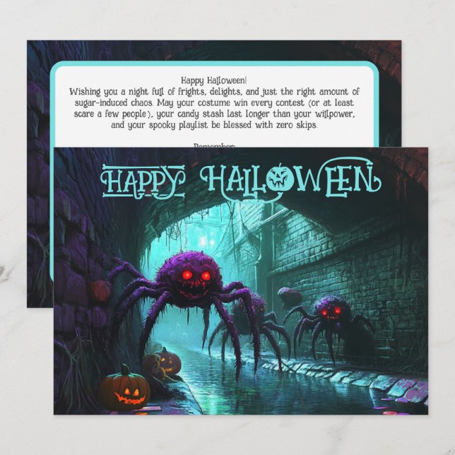 Convite Túnel da placa Terrors (Frente/Verso)