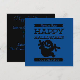 Convite Tupografia retro Halloween