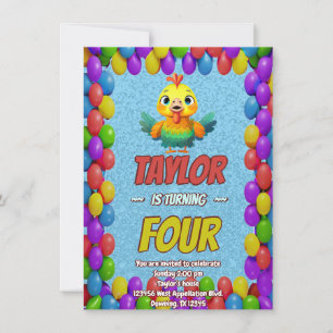 Convite Turco Personalizado Aniversário Único Crianças Con