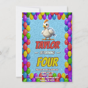 Convite Turco Personalizado Aniversário Único Crianças Con