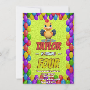 Convite Turco Personalizado Aniversário Único Crianças Con