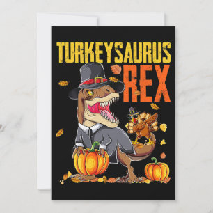 Convite Turkeysaurus Rex Dab Turquia TRex Dinosaur Thanksg