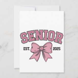 Convite Turma de 2025 Coquette Sênior de 2025 Laços Rosa