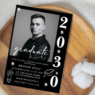 Convite Turma de 2026 Festa de Formatura Graduação preto b