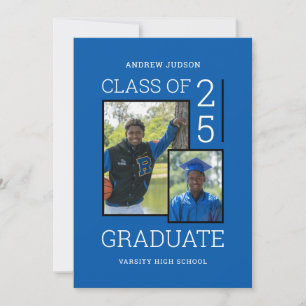 Convite Turma de 26 Foto Azul Branco Casa Aberta de Gradua
