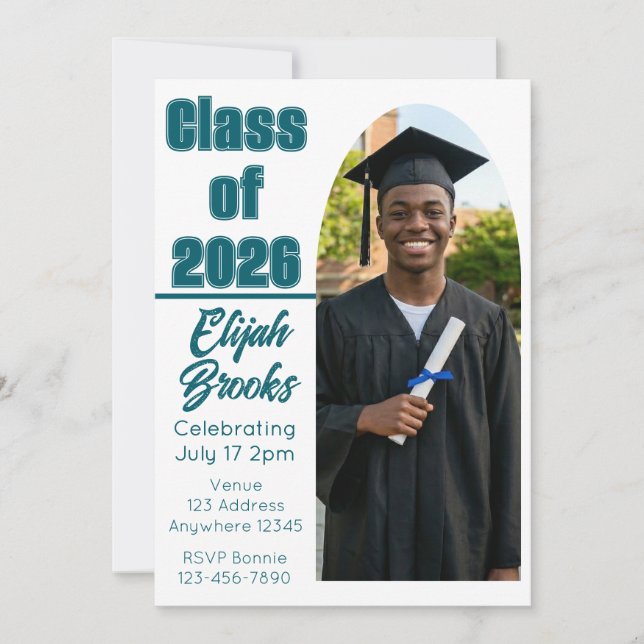 Convite Turma de Arco Imagem Graduação (Frente)