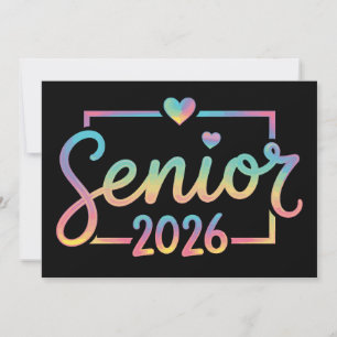 Convite Turma de Formatura de 2026 Tie Dye Graduação 26 Gr