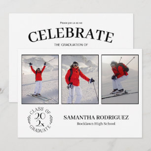 Convite Turma De Graduados 3 Foto Festa De Formatura Branc