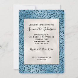 Convite Turquesa Azul-Leopardo-Estimulante