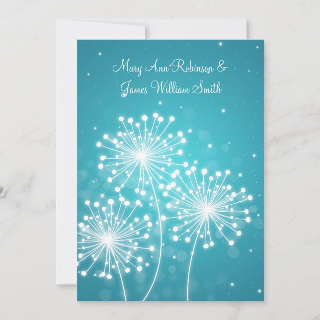 Convite Turquesa de Sparkle de Verão de Recepção Elegante (Frente)