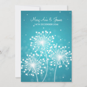 Convite Turquesa De Verão De Casamento Elegante