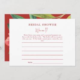 Convite Turscan Pomegranate Quem Sou Eu Jogo Chá de panela