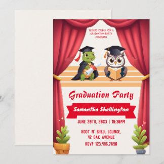 Convite "Turtley Wise: Uma Festa de Formatura Owl-stravaga