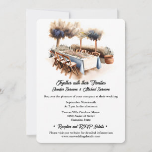 Convite Tuscan boho ao ar livre