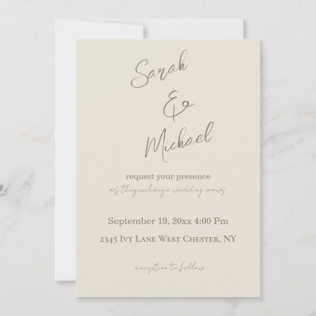 Convite Tuscan Villa Wedding Invitation (Frente)