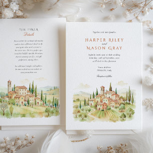 Convite Tuscany Wedding