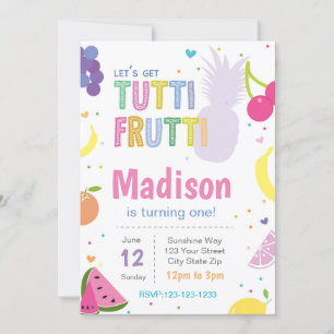 Convite Tutti Frutii Birthday Invite