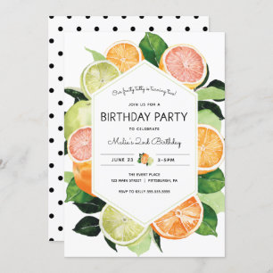 Convite Tutty Fruity Citrus Birthday