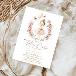 Convite Tutu Cute Balé Ballerina Birthday